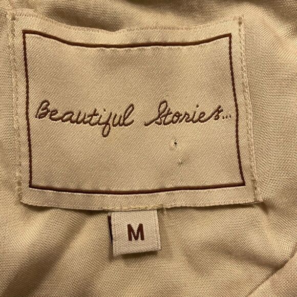 BEAUTIFUL STORIES ash grey blouse with grey and blue embroidery - Picture 2 of 4